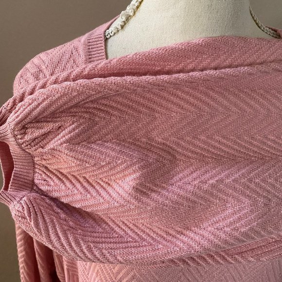 Investments II Women's Sweater with Puffed sleeves, Color Blush/Pink, Size 3X - Picture 3 of 4